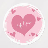 Aangepaste naam Hartlabels Labels (Design 2)