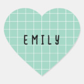 Aangepaste naam Hartvormige grafieklijn Stickers (Voorkant)