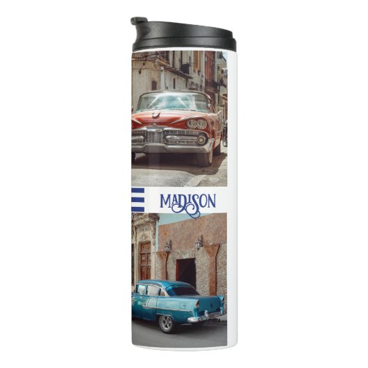 Aangepaste naam Havana CUBA Cars Thermosbeker (Geroteerd rechts)