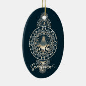 Aangepaste Naam Heilige Ster van Wonder Siermandal Keramisch Ornament (Rechts)