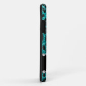 Aangepaste naam heldere aqua glitter leopard print Case-Mate iPhone case (Achterkant/rechts)