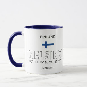 Aangepaste naam Helsinki Coördinaten Mok