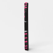 Aangepaste naam hete roze zebrastrepen zwarte glit Case-Mate iPhone case (Achterkant/links)