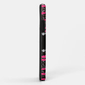 Aangepaste naam hete roze zebrastrepen zwarte glit Case-Mate iPhone case (Achterkant/rechts)