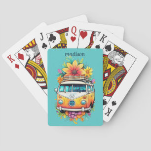 Aangepaste naam Hippie Van Pokerkaarten