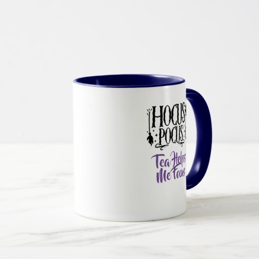 Aangepaste naam 'Hocus Pocus Tea helpt me te focus Mok (Voorkant rechts)