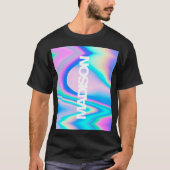 Aangepaste naam Holographic Modern Parents Tshirts (Voorkant)
