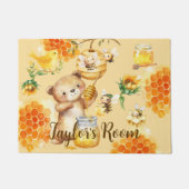 Aangepaste Naam Honing Beer Bijen Deurmat (Voorkant)