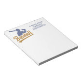 Aangepaste naam honkbalspeler notitieblok (Schuin)