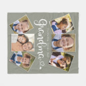 Aangepaste naam houdt van Grandma Cute Fun Photo C Fleece Deken (Voorkant (Horizontaal))