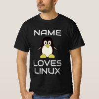 Aangepaste naam houdt van Linux T-Shirt