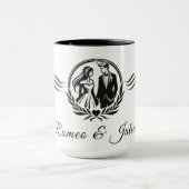 Aangepaste Naam Huwelijk Liefde Teken Combo Mok Gi (Midden)