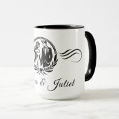 Aangepaste Naam Huwelijk Liefde Teken Combo Mok Gi (Voorkant rechts)