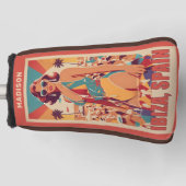 Aangepaste naam Ibiza, Spanje Reisposter Golfheadcover (Voorkant)