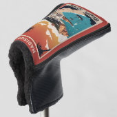 Aangepaste naam Ibiza, Spanje Reisposter Golfheadcover (3/4 voorkant)