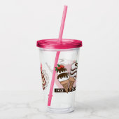 Aangepaste naam Ice Cream Lover's tumbler Acryl Drinkbeker (Achterkant)