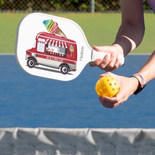 Aangepaste naam Ice Cream Truck Pickleball Paddle (Insitu)