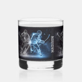 Aangepaste naam Ice Hockey Whisky Glas (Voorkant)