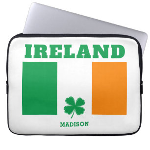 Aangepaste naam Ierland Laptop Sleeve