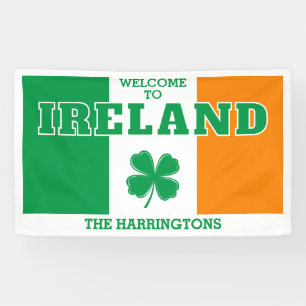 Aangepaste naam Ierland Spandoek