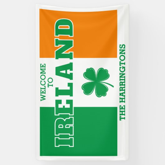 Aangepaste naam Ierland Spandoek (Verticaal)