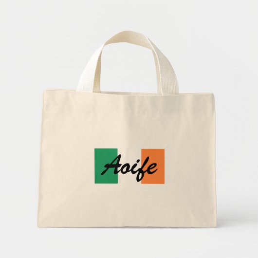 Aangepaste naam Ierse vlag tcnt Mini Tote Bag (Voorkant)