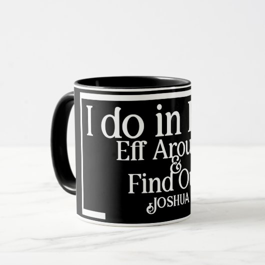 Aangepaste naam Ik doe in feite FAFO koffie Mok (Voorkant links)