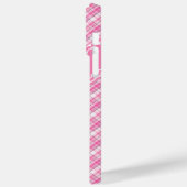 Aangepaste naam in Pink Pset Tartan Patroon Case-Mate iPhone Case (Achterkant / Links)