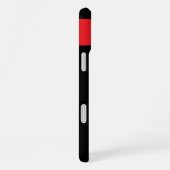 Aangepaste naam initiaal bloemen harten rood iPhone hoesje (Rechterkant)