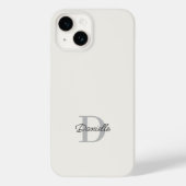 Aangepaste naam Initiaal Monogram Modern Minimalis Case-Mate iPhone Case (Achterkant)
