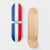 Aangepaste naam Initialen Blauw, Wit & Rood Skateb Skateboard (Voorkant)
