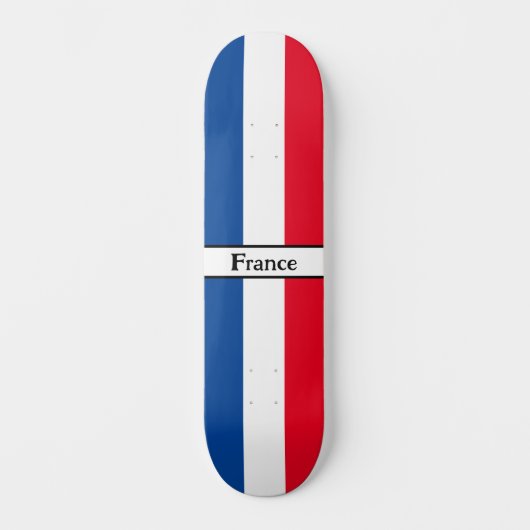 Aangepaste naam Initialen Blauw, Wit & Rood Skateb Skateboard (Voorkant)