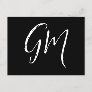 Aangepaste naam Initialen gepersonaliseerd in twee Briefkaart