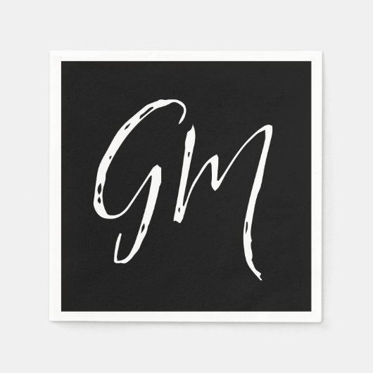 Aangepaste naam Initialen gepersonaliseerd in twee Servet (Voorkant)