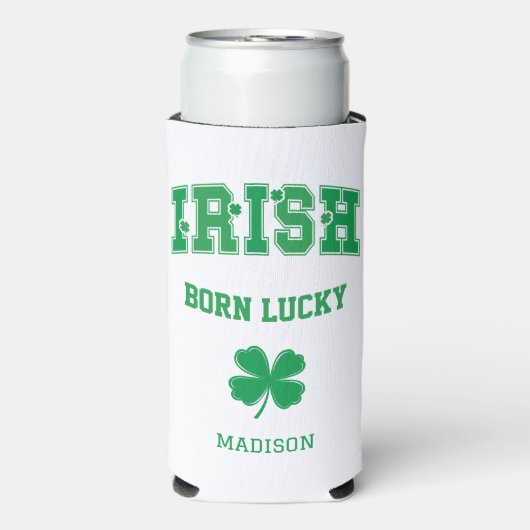 Aangepaste naam Irish Born Lucky (Seltzer Voorkant)