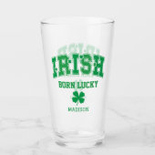 Aangepaste naam Irish Born Lucky Glas (Voorkant)