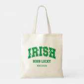 Aangepaste naam Irish Born Lucky Tote Bag (Achterkant)