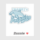 AANGEPASTE NAAM IS BRUINVIS STICKER (Vel)