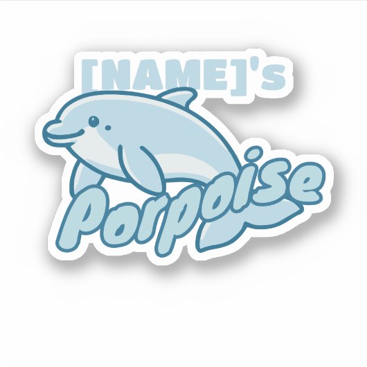 AANGEPASTE NAAM IS BRUINVIS STICKER (Voorkant)