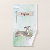 Aangepaste naam Italiaanse Greyhound Pet Dog Bad Handdoek (Handdoek)