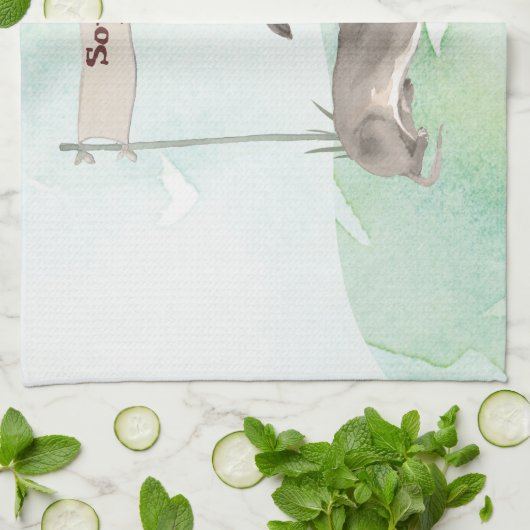 Aangepaste naam Italiaanse Greyhound Pet Dog Theedoek (Gevouwen)