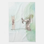 Aangepaste naam Italiaanse Greyhound Pet Dog Theedoek (Verticaal)