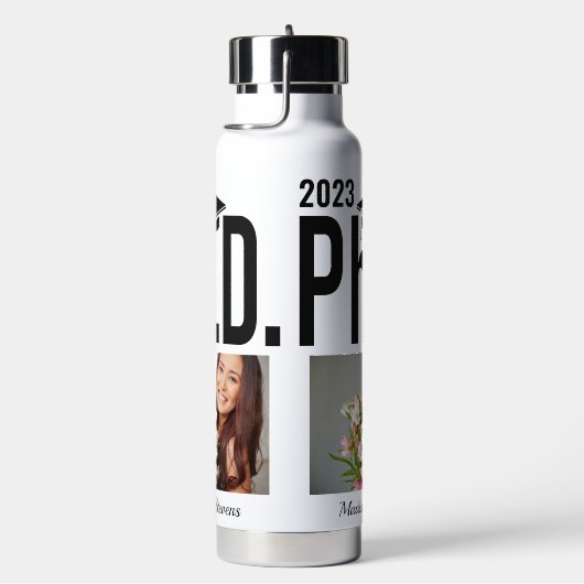 Aangepaste naam, jaar en foto waterfles (Rechts)