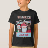 Aangepaste naam Jaar Matching Santa Familie Kerstm T-shirt (Voorkant)