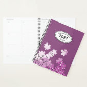 Aangepaste naam jaar puzzelstukken Paarse planner (Display)