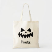 Aangepaste Naam Jack O Lantern Pompoen Trick or tr Tote Bag (Voorkant)