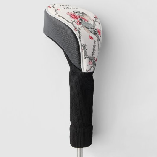 Aangepaste naam Japanse Woodblock Plum Tree and Bi Golfheadcover (Schuin)