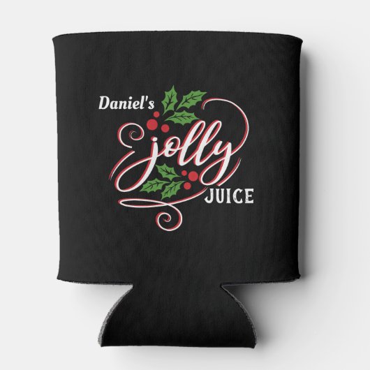 Aangepaste naam Jolly Juice Christmas Cheer Beer Blikjeskoeler (Achterkant)