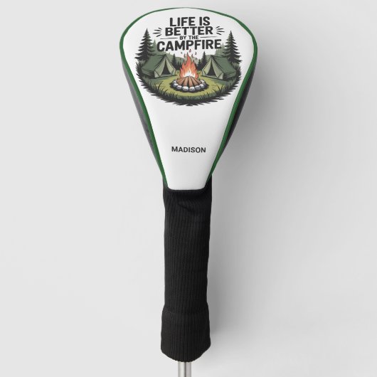 Aangepaste naam kamperen golfheadcover (Voorkant)