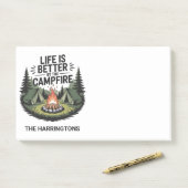Aangepaste naam kamperen post-it® notes (Op bureau)